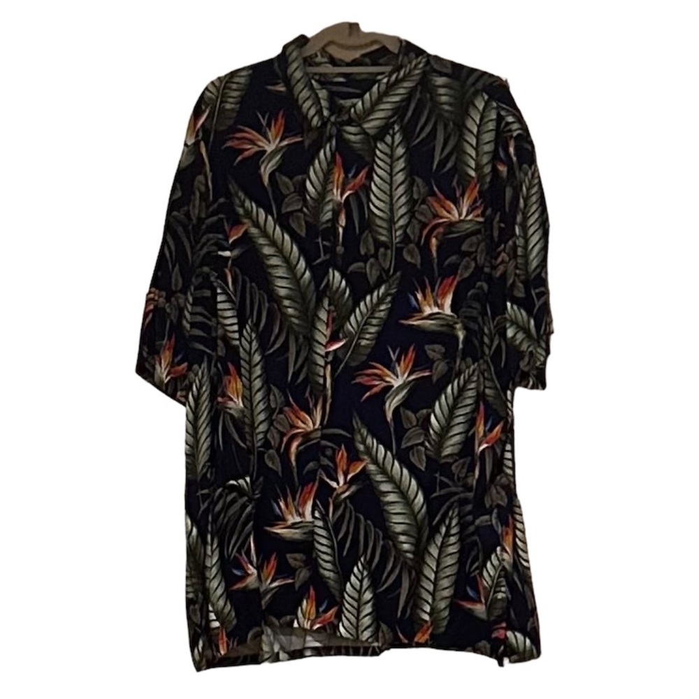 New With Tags Batik Bay Rayon Men’s Short-Sleeve Tropical Print Shirt-XXL